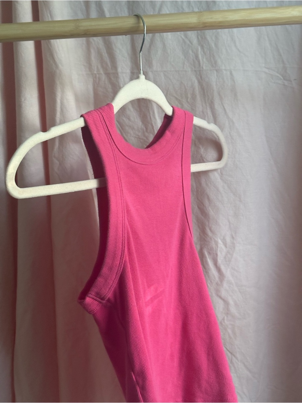 Old Navy Hot Pink Ribbed Racerback Tank - Picture 4 of 5